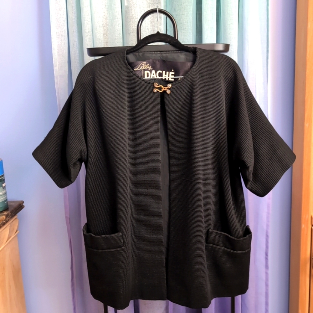 Vintage Lilly Dache Black Jacket Stunning.